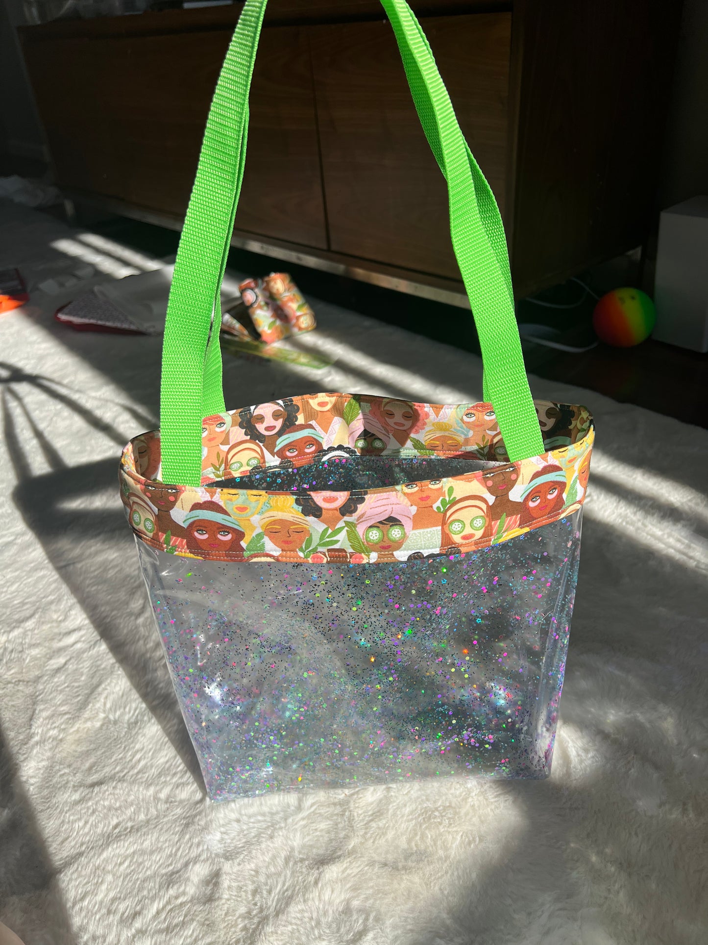 Clear sales vinyl purse